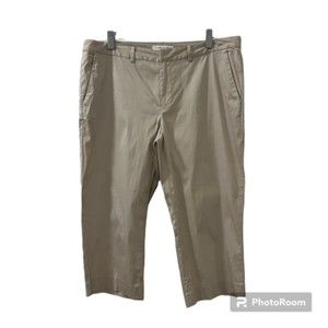 Banana Republic Martin Womens Khaki Stretch Capri Cropped Pants Size 10